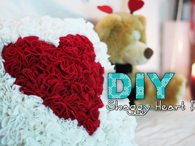 DIY Shaggy Heart Pillow - Perfect for Valentines Day!