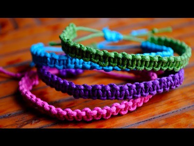 DIY Stackable Square Knot.Cobra Stitch Bracelets