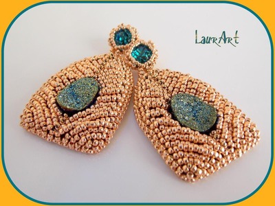 DIY TUTORIAL: orecchini "Aramis" | "Aramis" earrings  (embroidery technique)