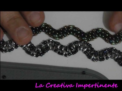 DIY twin beads. superduo bracelet - Tutorial bracciale "Onda"