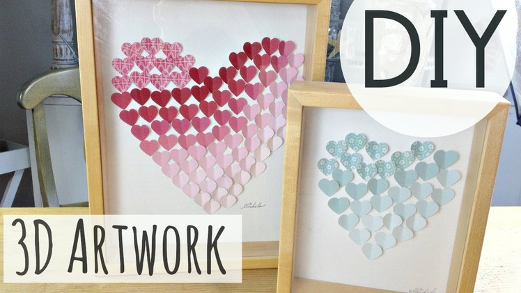 DIY Valentine's Day Gift Idea | 3D Heart Art (EASY DIY) ♥ | by Michele Baratta