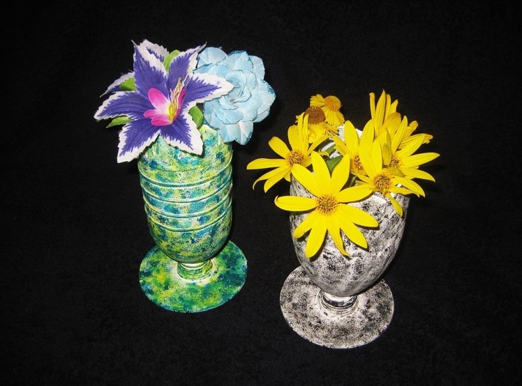 DIY Вазочки из пластиковых бутылок. Мастер класс \ Vase from a plastic bottle video tutorial