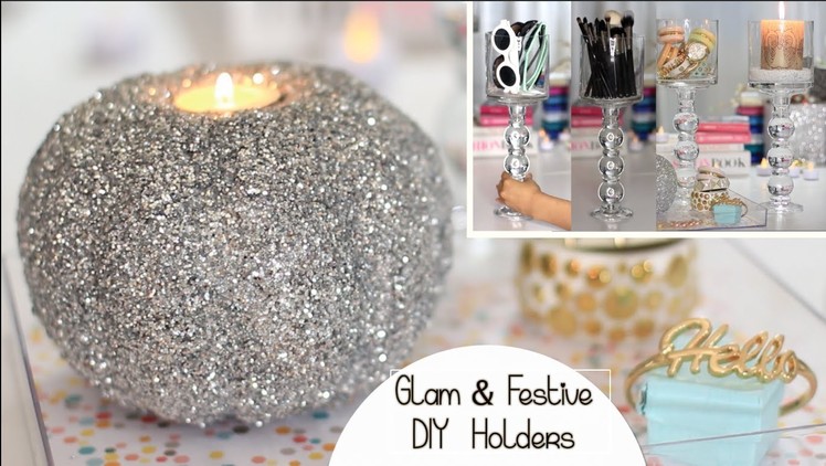 Holiday DIY Decor | Chic Holder | Glitter Pumpkin Candle | Collab w. Msbtrendy & Allnatural28