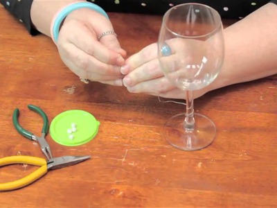 How to Decorate a Wine Glass Stem With Beads : Cute Crafts