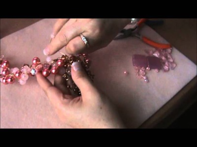 How to embellish your wire crocheted necklace Part I-REMAKE