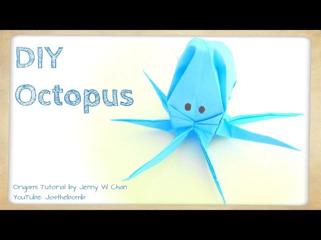 How to Fold an Origami Octopus. Squid - Kirigami - Paper Octopus - Sea Creature Summer Kids Crafts