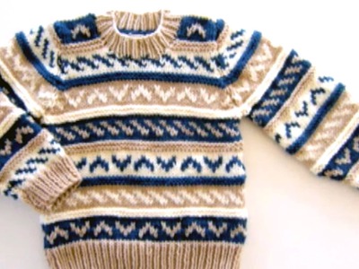 How to knit a sweater with knitting needles Free Fair Isle Pattern