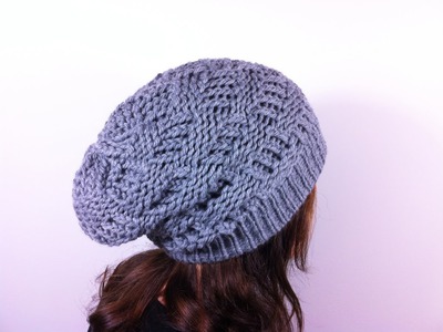 How to Loom Knit a Basket Weave Slouchy Beanie Hat (DIY Tutorial)