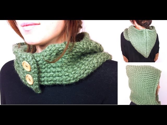 How to Loom Knit a Hooded Cowl (DIY Tutorial)