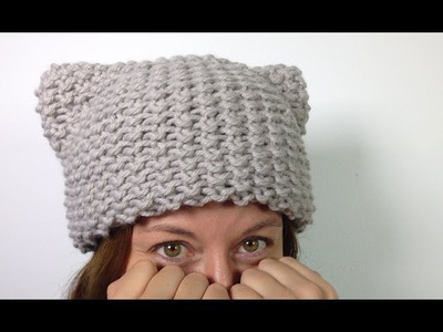 How to Loom Knit a Kitty Hat (Cat Ears Hat) [SUPER EASY] - DIY TUTORIAL