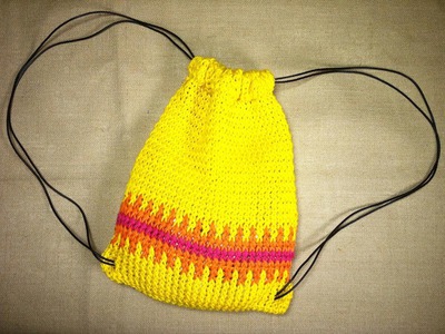 How to Loom Knit a Sack Bag (DIY Tutorial)