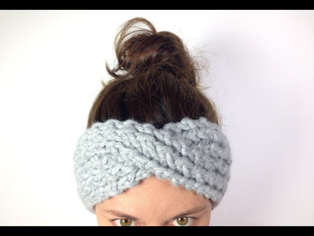 How to Loom Knit a Turban Headband. Ear Warmer (DIY Tutorial)