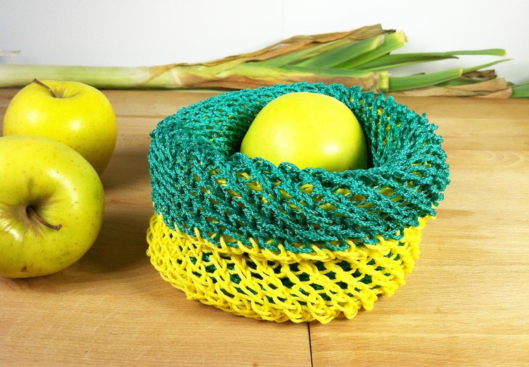 How to Loom Knit Two-sided Baskets (DIY Tutorial)