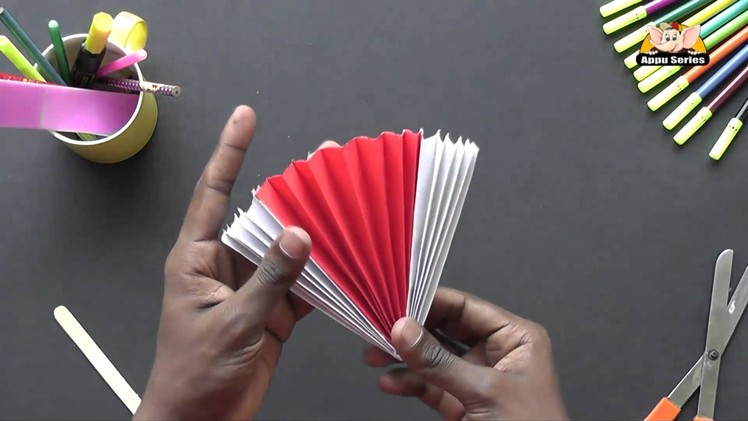 How to make a Chinese Fan - Arts & Crafts in Kannada