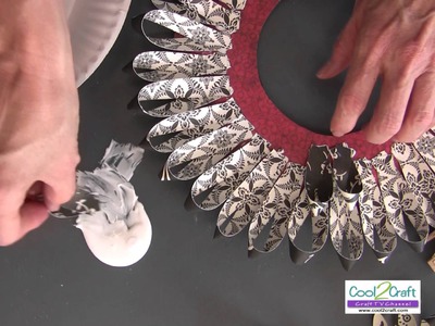 How to Make a Looped Scrapbook Paper Wreath (Long Version)