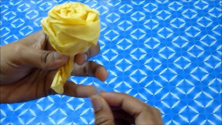 How to make a Rose with Tissue paper (Rose no.2)