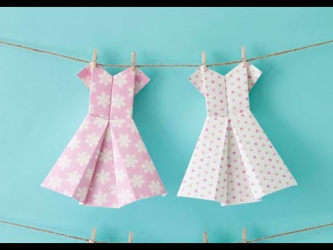 How to make an origami dress - craft tutorial