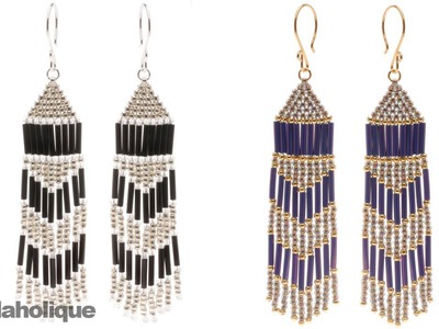 How to Make Brick Stitch and Fringe Beaded Earrings