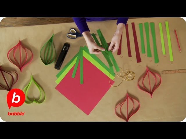 How to Make Christmas Paper Ornament Decorations | Crafts | Babble