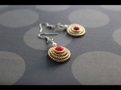 How to make dome shaped spiral earrings - wire jewelry making series