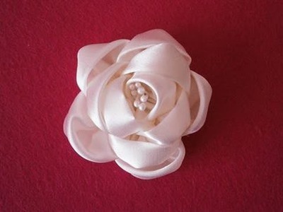 How to make kanzashi flower, DIY,ribbon flowers tutorial,kanzashi flores de cinta