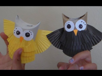 How to make Owl Puppets Reusing Toilet Paper Tubes