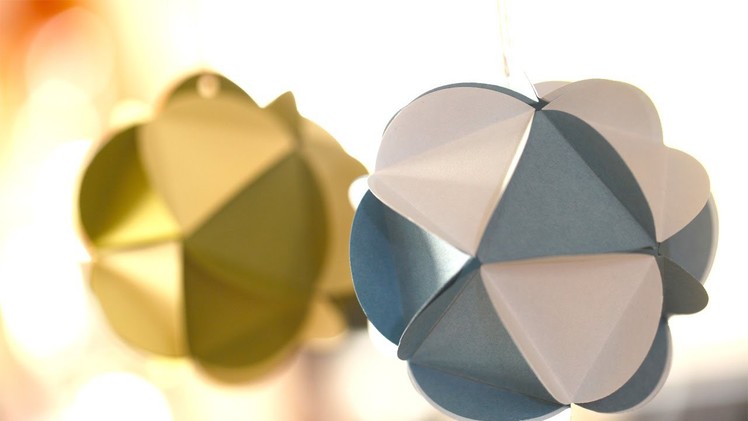 How to Make Paper Ornament Balls (Kid Friendly DIY Craft) || KIN PARENTS
