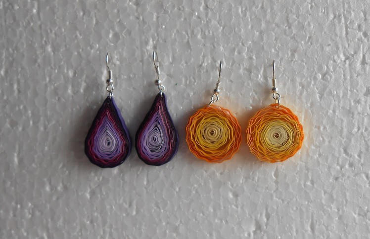 How to make Quilling Crimping Earring: Making tutorial