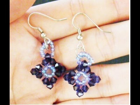 How to make Swarovski Beaded Earrings Tutorial