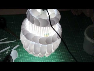 How To Make Your Own DIY Lamp Made From Plastic Spoons