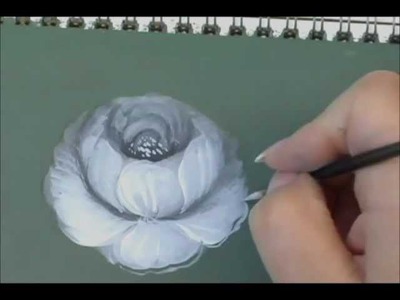 How to paint a Folk Art Rose: Acrylic Painting Technique