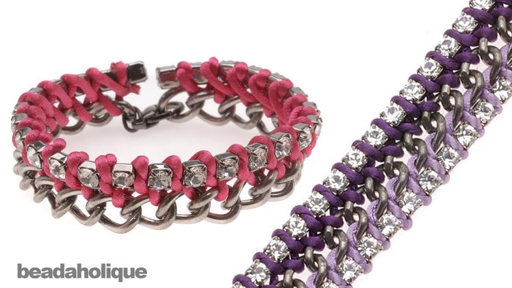 How to Tie Rhinestone Cup Chain onto Curb Chain