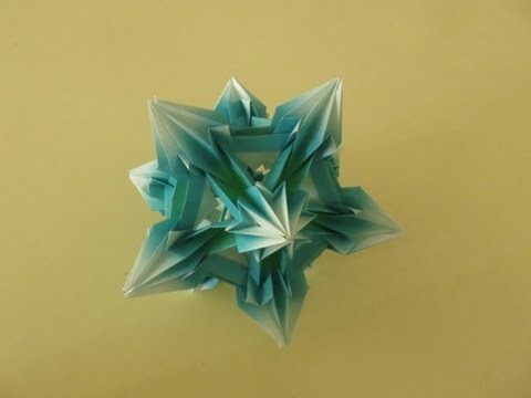 Kusudama - modular origami - Spides: icosahedron - tutorial - dutchpapergirl