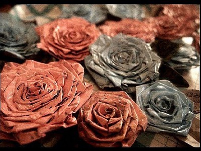 Make News Paper Rose. Recycling Crafts