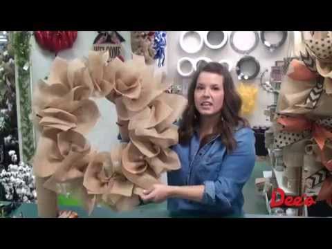 Make Your Own Burlap Mesh Wreaths, Fall 2014 Edition
