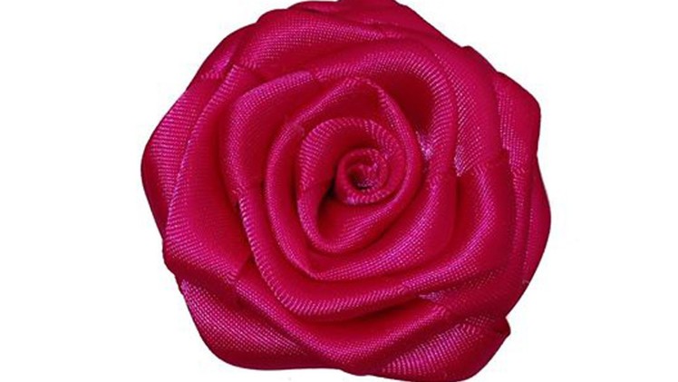 No Sew Ribbon Rose Easy Hair Clip DIY