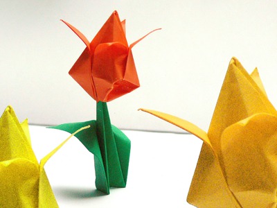 Origami Blumen falten - #01 Tulpe
