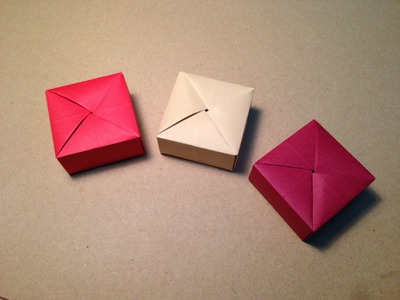 Origami Gift Box with One Sheet of Paper