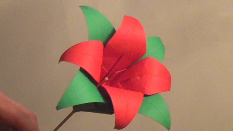 Origami Lily Flower - How to make an Origami Lily Flower
