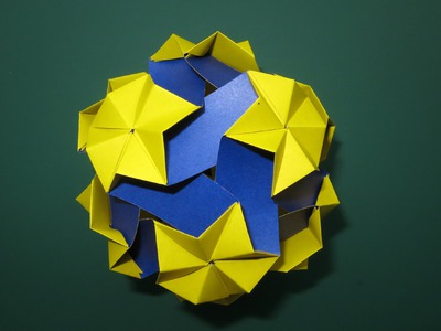 Origami - modular - kusudama - celes 90 (Miyuki Kawamura) - tutorial - dutchpapergirl