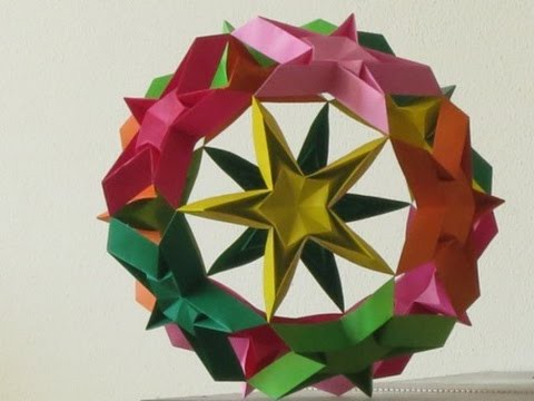 Origami - modular - kusudama - starball - tutorial - dutchpapergirl
