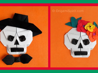 Origami Skull -Sugar Skull : : Calavera en origami