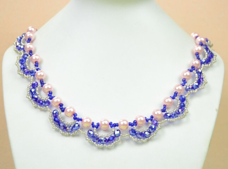 PandaHall Jewelry Making Tutorial Video---How to Make an Ornate Pearl and Crystal Necklace
