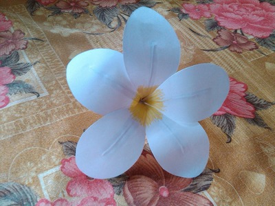 Paper Crafts Flower: Frangipani Plumeria Eezhachempakam Paper Flower
