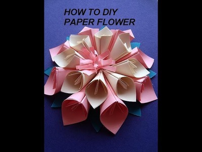 PAPER FLOWER, KANZASHI how to diy, paper crafts,  wall decor, paper art, wedding decor
