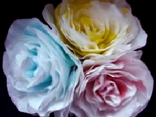 PAPER FLOWERS, How to make ELEGANT PAPER ROSE, from coffee filters