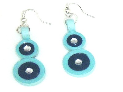 Paper Quilling Simple Trendy Blue Earring Tutorial.