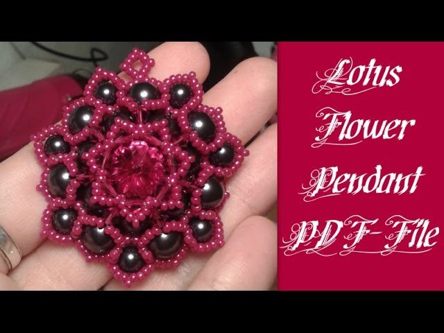 PDF-file Lotus Flower Pendant by HoneyBeads