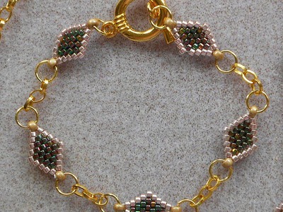 Peyote and Chain Bracelet