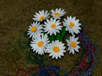 Recycled DIY: How to make DAISY flowers with waste plastic milk jug?
